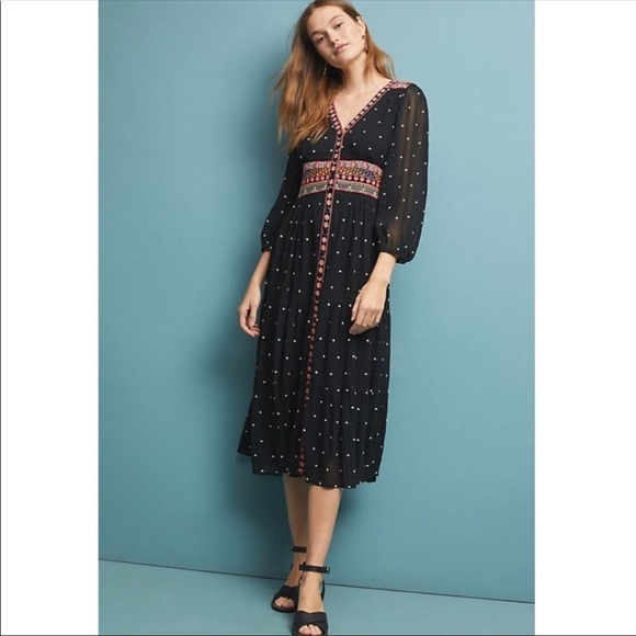 Anthropologie Dresses & Skirts - ANTHROPOLOGIE La Boheme Embroidered Dress …